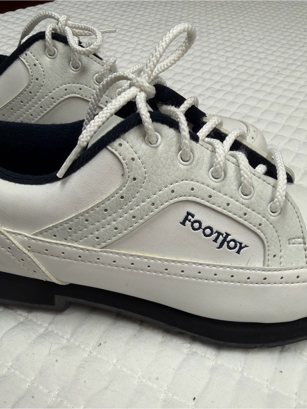FootJoy White and Black Leather Golf Shoes